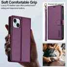 For iPhone 13 LC.IMEEKE L2 Series Detachable Magsafe PU Phone Case with Lanyard(Purple) - 2