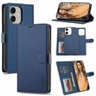 For iPhone 11 LC.IMEEKE L2 Series Detachable Magsafe PU Phone Case with Lanyard(Blue) - 1