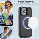 For iPhone 16 Pro Max LC.IMEEKE L2 Series Detachable Magsafe PU Phone Case with Lanyard(Black) - 3