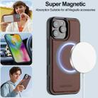 For iPhone 16 Pro Max LC.IMEEKE L2 Series Detachable Magsafe PU Phone Case with Lanyard(Brown) - 3