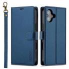 For iPhone 16 Plus LC.IMEEKE L2 Series Detachable Magsafe PU Phone Case with Lanyard(Blue) - 1