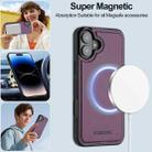 For iPhone 16 LC.IMEEKE L2 Series Detachable Magsafe PU Phone Case with Lanyard(Purple) - 3