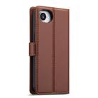 For iPhone 16e LC.IMEEKE L2 Series Detachable Magsafe PU Phone Case with Lanyard(Brown) - 3