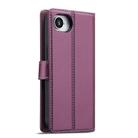 For iPhone 16e LC.IMEEKE L2 Series Detachable Magsafe PU Phone Case with Lanyard(Purple) - 3