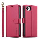 For iPhone 16e LC.IMEEKE L2 Series Detachable Magsafe PU Phone Case with Lanyard(Red) - 1