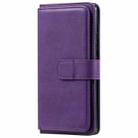 For Samsung Galaxy A91 / S10 Lite Multifunctional Magnetic Copper Buckle Horizontal Flip Solid Color Leather Case with 10 Card Slots & Wallet & Holder & Photo Frame(Purple) - 2