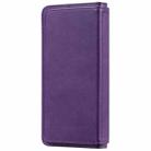 For Samsung Galaxy A91 / S10 Lite Multifunctional Magnetic Copper Buckle Horizontal Flip Solid Color Leather Case with 10 Card Slots & Wallet & Holder & Photo Frame(Purple) - 3