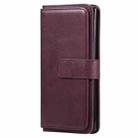 For Samsung Galaxy Note10+ Multifunctional Magnetic Copper Buckle Horizontal Flip Solid Color Leather Case with 10 Card Slots & Wallet & Holder & Photo Frame(Wine Red) - 2