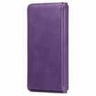 For Samsung Galaxy Note10+ Multifunctional Magnetic Copper Buckle Horizontal Flip Solid Color Leather Case with 10 Card Slots & Wallet & Holder & Photo Frame(Purple) - 2