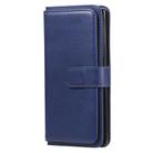 For Samsung Galaxy Note10+ Multifunctional Magnetic Copper Buckle Horizontal Flip Solid Color Leather Case with 10 Card Slots & Wallet & Holder & Photo Frame(Dark Blue) - 1