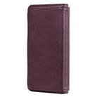 For Samsung Galaxy Note10 Multifunctional Magnetic Copper Buckle Horizontal Flip Solid Color Leather Case with 10 Card Slots & Wallet & Holder & Photo Frame(Wine Red) - 3