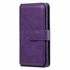 For Samsung Galaxy Note10 Multifunctional Magnetic Copper Buckle Horizontal Flip Solid Color Leather Case with 10 Card Slots & Wallet & Holder & Photo Frame(Purple) - 2