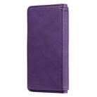 For Samsung Galaxy Note10 Multifunctional Magnetic Copper Buckle Horizontal Flip Solid Color Leather Case with 10 Card Slots & Wallet & Holder & Photo Frame(Purple) - 3