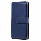 For Samsung Galaxy Note10 Multifunctional Magnetic Copper Buckle Horizontal Flip Solid Color Leather Case with 10 Card Slots & Wallet & Holder & Photo Frame(Dark Blue) - 2