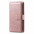 For Samsung Galaxy Note10 Multifunctional Magnetic Copper Buckle Horizontal Flip Solid Color Leather Case with 10 Card Slots & Wallet & Holder & Photo Frame(Rose Gold) - 2