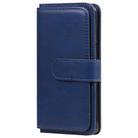 For Samsung Galaxy S9 Multifunctional Magnetic Copper Buckle Horizontal Flip Solid Color Leather Case with 10 Card Slots & Wallet & Holder & Photo Frame(Dark Blue) - 1