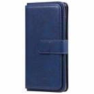 For Samsung Galaxy S10+ Multifunctional Magnetic Copper Buckle Horizontal Flip Solid Color Leather Case with 10 Card Slots & Wallet & Holder & Photo Frame(Dark Blue) - 2