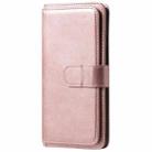 For Samsung Galaxy S10+ Multifunctional Magnetic Copper Buckle Horizontal Flip Solid Color Leather Case with 10 Card Slots & Wallet & Holder & Photo Frame(Rose Gold) - 1