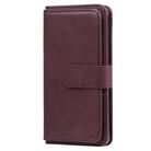 For Samsung Galaxy S10 Multifunctional Magnetic Copper Buckle Horizontal Flip Solid Color Leather Case with 10 Card Slots & Wallet & Holder & Photo Frame(Wine Red) - 2