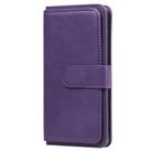 For Samsung Galaxy S10 Multifunctional Magnetic Copper Buckle Horizontal Flip Solid Color Leather Case with 10 Card Slots & Wallet & Holder & Photo Frame(Purple) - 2