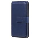 For Samsung Galaxy S10 Multifunctional Magnetic Copper Buckle Horizontal Flip Solid Color Leather Case with 10 Card Slots & Wallet & Holder & Photo Frame(Dark Blue) - 2