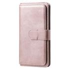 For Samsung Galaxy S10 Multifunctional Magnetic Copper Buckle Horizontal Flip Solid Color Leather Case with 10 Card Slots & Wallet & Holder & Photo Frame(Rose Gold) - 2