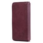 For Samsung Galaxy S10e Multifunctional Magnetic Copper Buckle Horizontal Flip Solid Color Leather Case with 10 Card Slots & Wallet & Holder & Photo Frame(Wine Red) - 3