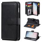 For Samsung Galaxy S10e Multifunctional Magnetic Copper Buckle Horizontal Flip Solid Color Leather Case with 10 Card Slots & Wallet & Holder & Photo Frame(Black) - 1