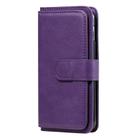 For Samsung Galaxy S10e Multifunctional Magnetic Copper Buckle Horizontal Flip Solid Color Leather Case with 10 Card Slots & Wallet & Holder & Photo Frame(Purple) - 1