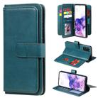 For Samsung Galaxy S20+ 5G Multifunctional Magnetic Copper Buckle Horizontal Flip Solid Color Leather Case with 10 Card Slots & Wallet & Holder & Photo Frame(Dark Green) - 1