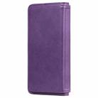 For Samsung Galaxy S20+ 5G Multifunctional Magnetic Copper Buckle Horizontal Flip Solid Color Leather Case with 10 Card Slots & Wallet & Holder & Photo Frame(Purple) - 3