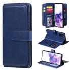 For Samsung Galaxy S20+ 5G Multifunctional Magnetic Copper Buckle Horizontal Flip Solid Color Leather Case with 10 Card Slots & Wallet & Holder & Photo Frame(Dark Blue) - 1
