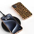 For iPhone 16 Plus Nano Plating Leopard Print Phone Case(Brown) - 2