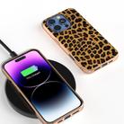 For iPhone 16 Pro Nano Plating Leopard Print Phone Case(Brown) - 2