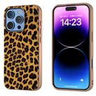 For iPhone 16 Pro Max Nano Plating Leopard Print Phone Case(Brown) - 1