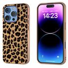 For iPhone 16 Pro Max Nano Plating Leopard Print Phone Case(Gold) - 1