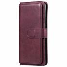 For Samsung Galaxy S20 Ultra 5G Multifunctional Magnetic Copper Buckle Horizontal Flip Solid Color Leather Case with 10 Card Slots & Wallet & Holder & Photo Frame(Wine Red) - 2