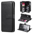 For Samsung Galaxy S20 Ultra 5G Multifunctional Magnetic Copper Buckle Horizontal Flip Solid Color Leather Case with 10 Card Slots & Wallet & Holder & Photo Frame(Black) - 1