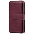 For Samsung Galaxy S20 5G Multifunctional Magnetic Copper Buckle Horizontal Flip Solid Color Leather Case with 10 Card Slots & Wallet & Holder & Photo Frame(Wine Red) - 2