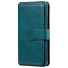 For Samsung Galaxy S20 5G Multifunctional Magnetic Copper Buckle Horizontal Flip Solid Color Leather Case with 10 Card Slots & Wallet & Holder & Photo Frame(Dark Green) - 1