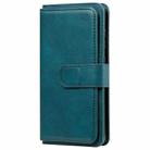 For Samsung Galaxy S20 5G Multifunctional Magnetic Copper Buckle Horizontal Flip Solid Color Leather Case with 10 Card Slots & Wallet & Holder & Photo Frame(Dark Green) - 1