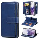 For Samsung Galaxy S20 5G Multifunctional Magnetic Copper Buckle Horizontal Flip Solid Color Leather Case with 10 Card Slots & Wallet & Holder & Photo Frame(Dark Blue) - 1