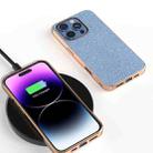 For iPhone 16 Pro Max Nano Plating Diamond Texture Phone Case(Blue) - 2