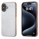 For iPhone 16 Plus Nano Plating Diamond Texture Phone Case(Silver) - 1