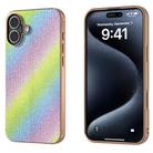 For iPhone 16 Plus Nano Plating Diamond Texture Phone Case(Rainbow) - 1