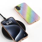 For iPhone 16 Plus Nano Plating Diamond Texture Phone Case(Rainbow) - 2