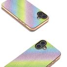 For iPhone 16 Plus Nano Plating Diamond Texture Phone Case(Rainbow) - 3