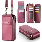 For Samsung Z Fold Series CaseMe Me50 Mini Lanyard Universal Bag(Wine Red) - 1