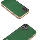 For iPhone 16 Plus ABEEL Genuine Leather Mino Series Nano Plating Phone Case(Green) - 3