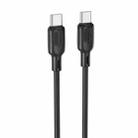 BOROFONE BX113 60W USB-C / Type-C to Type-C Silicone Charging Data Cable, Length:2m(Black) - 1